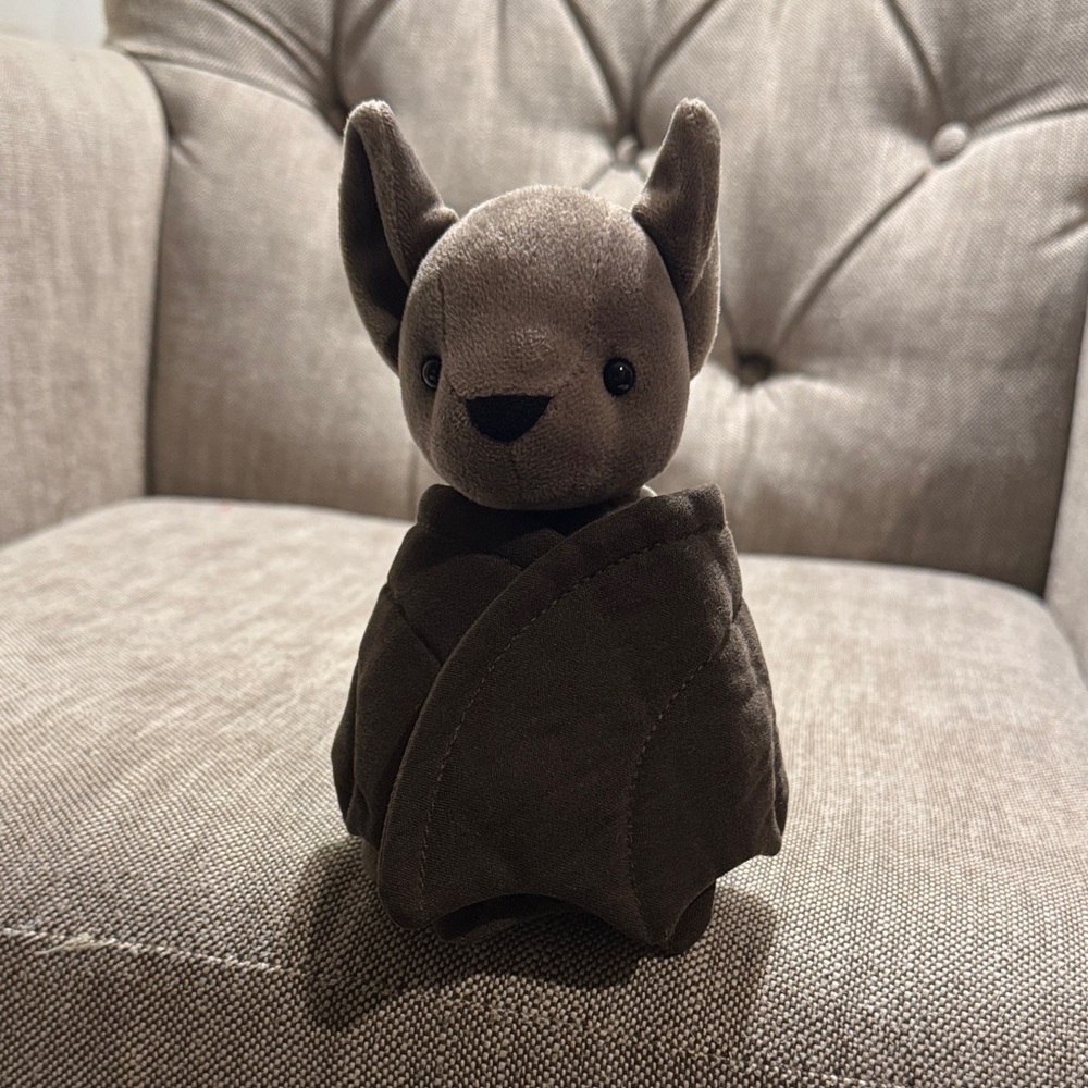 Jellycat Plush Bat Toy - Dark Brown